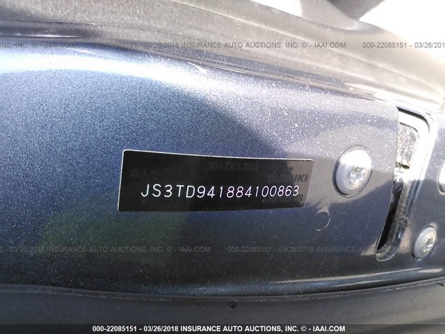 JS3TD941884100863 - 2008 SUZUKI GRAND VITARA  GRAY photo 9