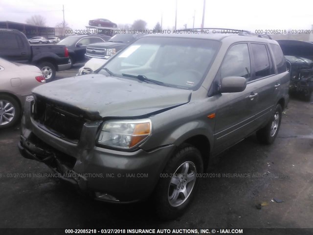 5FNYF18697B006486 - 2007 HONDA PILOT EXL GREEN photo 2