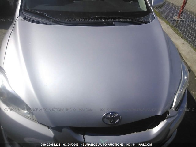 2T1KE40E79C008158 - 2009 TOYOTA COROLLA MATRIX S SILVER photo 10