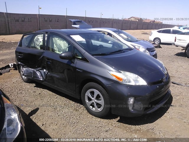 JTDKN3DU7D1638982 - 2013 TOYOTA PRIUS GRAY photo 1
