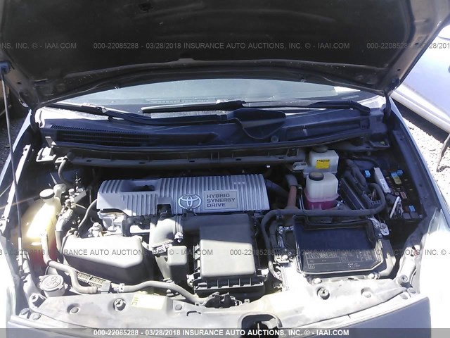 JTDKN3DU7D1638982 - 2013 TOYOTA PRIUS GRAY photo 10