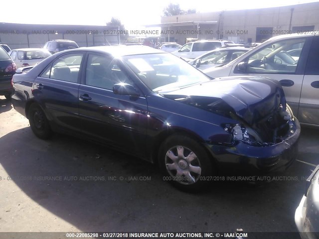 4T1BE32K83U258009 - 2003 TOYOTA CAMRY LE/XLE/SE BLUE photo 1