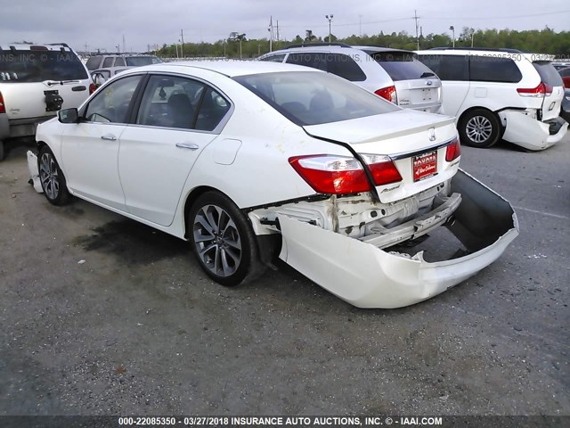1HGCR2F53EA048810 - 2014 HONDA ACCORD SPORT Ақ фото 3