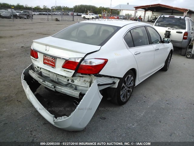 1HGCR2F53EA048810 - 2014 HONDA ACCORD SPORT Ақ фото 4