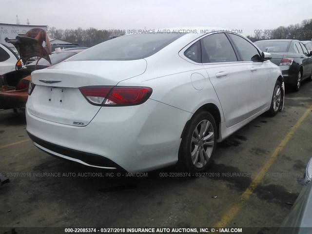 1C3CCCAB7FN640714 - 2015 CHRYSLER 200 LIMITED WHITE photo 4