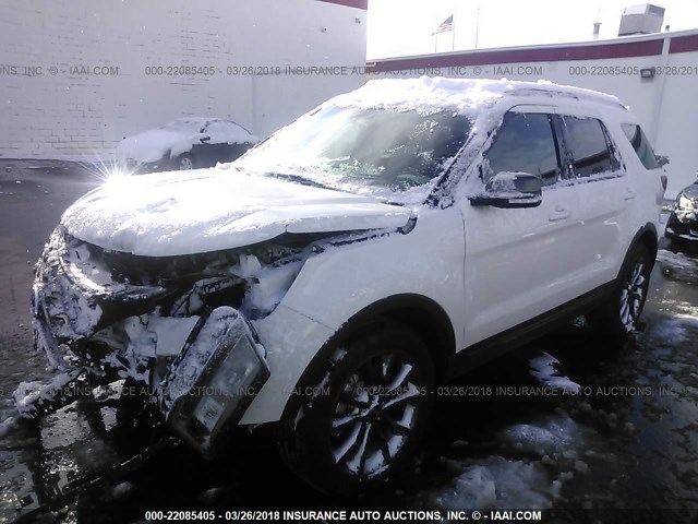 1FM5K8D8XHGB53028 - 2017 FORD EXPLORER XLT WHITE photo 2