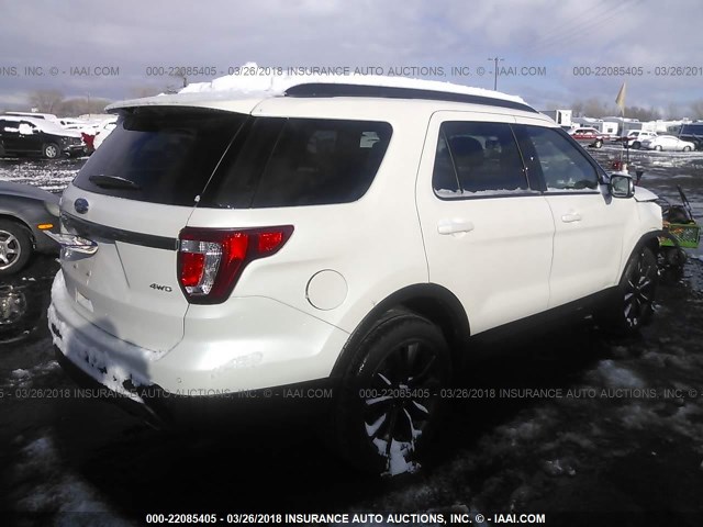 1FM5K8D8XHGB53028 - 2017 FORD EXPLORER XLT WHITE photo 4