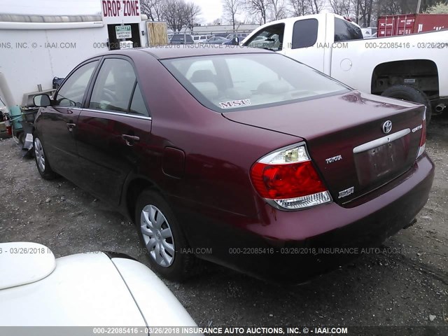 4T1BE32K56U132307 - 2006 TOYOTA CAMRY LE/XLE/SE RED photo 3