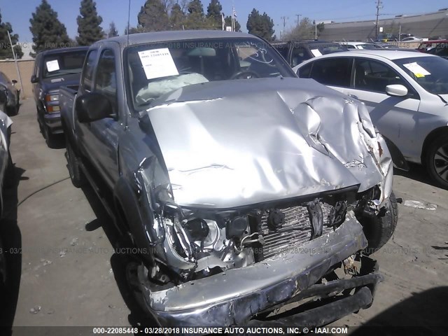 5TEHN72N83Z209173 - 2003 TOYOTA TACOMA DOUBLE CAB ვერცხლისფერი ფოტო 1