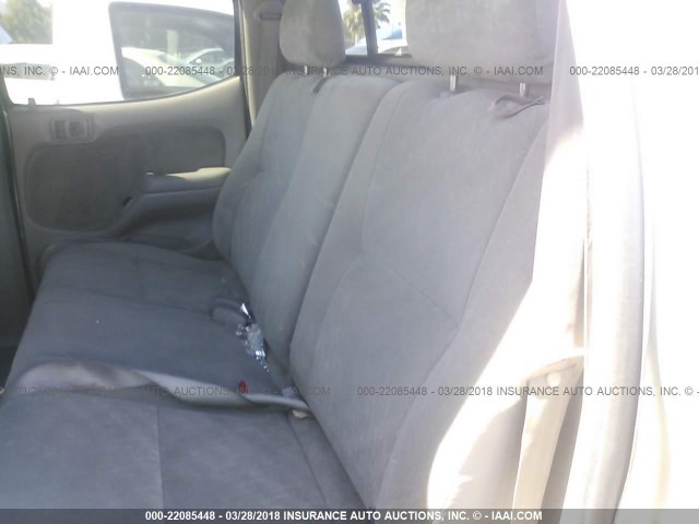 5TEHN72N83Z209173 - 2003 TOYOTA TACOMA DOUBLE CAB ვერცხლისფერი ფოტო 8