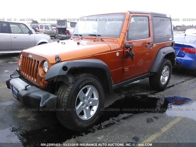 1J4AA2D16BL500871 - 2011 JEEP WRANGLER SPORT 橙色 照片 2