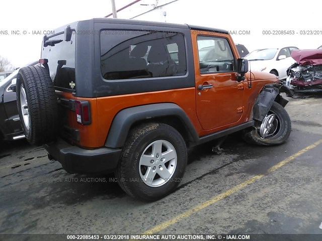 1J4AA2D16BL500871 - 2011 JEEP WRANGLER SPORT 橙色 照片 4