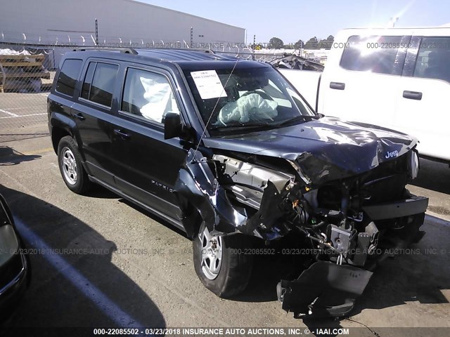 1C4NJPBB5ED794326 - 2014 JEEP PATRIOT SPORT BLACK photo 1