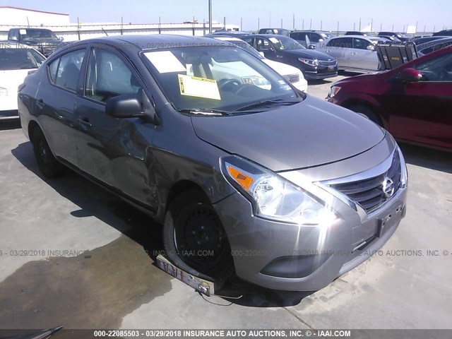 3N1CN7AP7FL803146 - 2015 NISSAN VERSA S/S PLUS/SV/SL GRAY photo 1