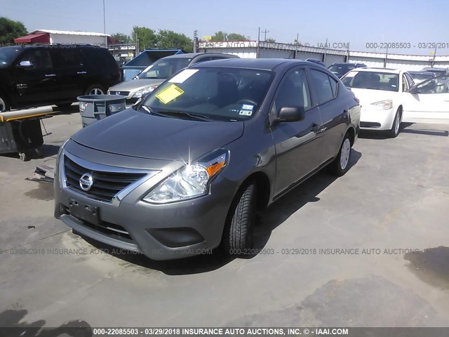 3N1CN7AP7FL803146 - 2015 NISSAN VERSA S/S PLUS/SV/SL GRAY photo 2