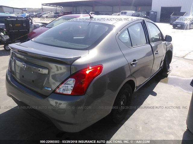 3N1CN7AP7FL803146 - 2015 NISSAN VERSA S/S PLUS/SV/SL GRAY photo 4