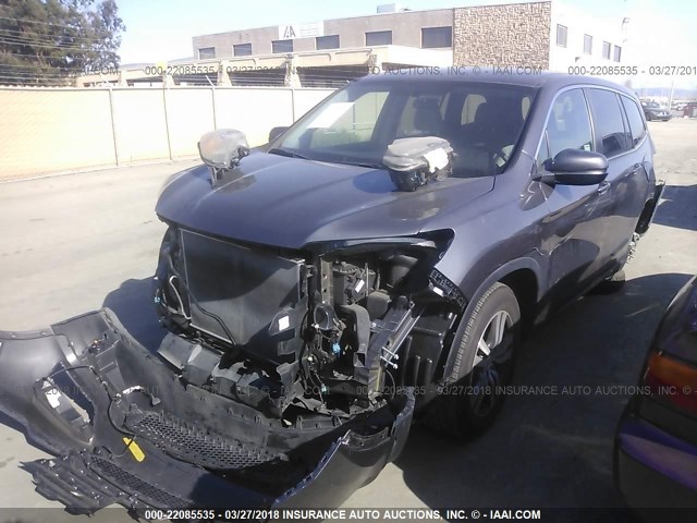 5FNYF6H34GB098089 - 2016 HONDA PILOT EX GRAY photo 2