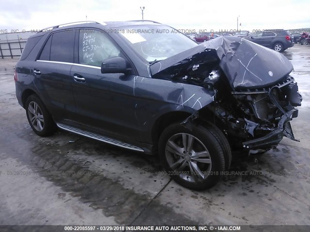 4JGDA5JB1FA583012 - 2015 MERCEDES-BENZ ML 350 GRAY photo 1