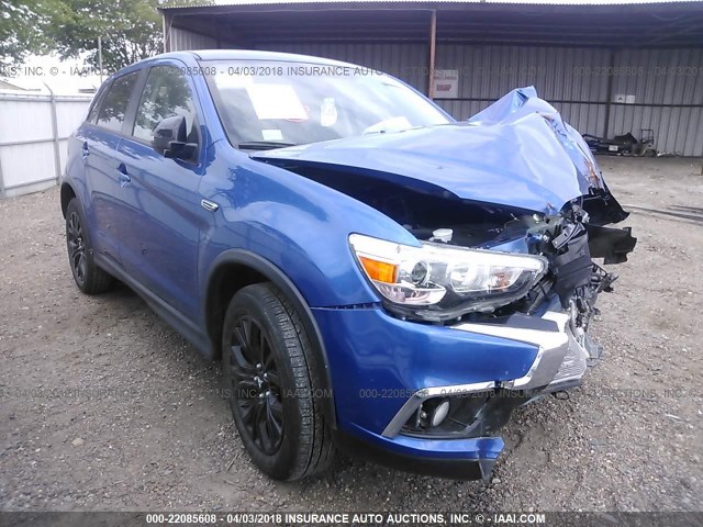 JA4AP3AU2HZ069146 - 2017 MITSUBISHI OUTLANDER SPORT ES/SE BLUE photo 1