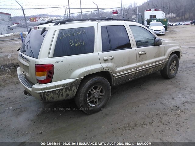 1J4GW58N7YC296343 - 2000 JEEP GRAND CHEROKEE LIMITED GOLD photo 4