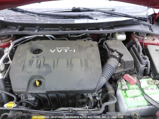 JTDBL40EX99057849 - 2009 TOYOTA COROLLA LE/XLE RED photo 10