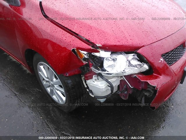 JTDBL40EX99057849 - 2009 TOYOTA COROLLA LE/XLE RED photo 6