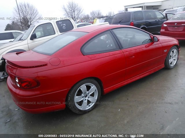 6G2VX12G54L276607 - 2004 PONTIAC GTO RED photo 4