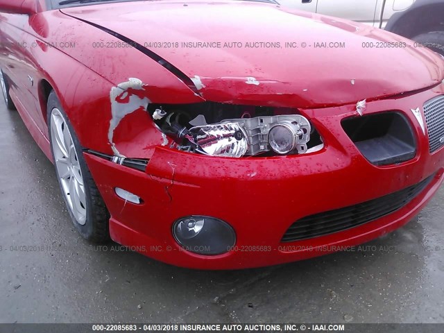 6G2VX12G54L276607 - 2004 PONTIAC GTO RED photo 6