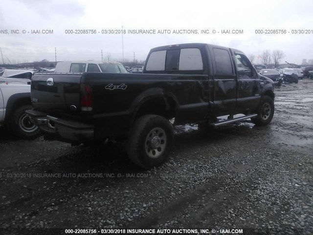 1FTWW31P46EA66780 - 2006 FORD F350 SRW SUPER DUTY BLACK photo 4