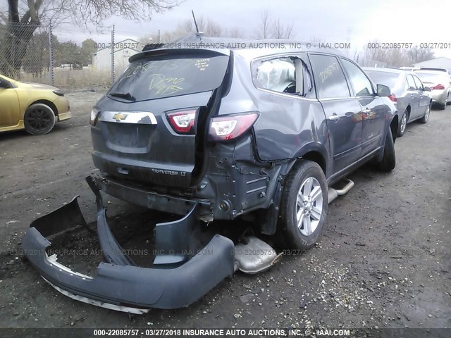 1GNKRGKD1DJ103278 - 2013 CHEVROLET TRAVERSE LT GRAY photo 4