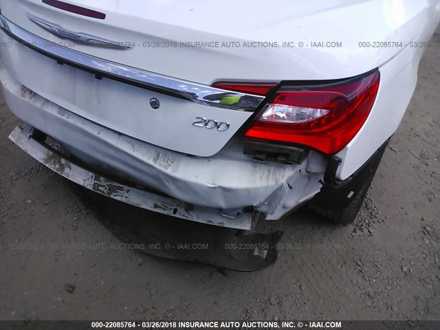 1C3BCBEB0CN218392 - 2012 CHRYSLER 200 TOURING WHITE photo 6