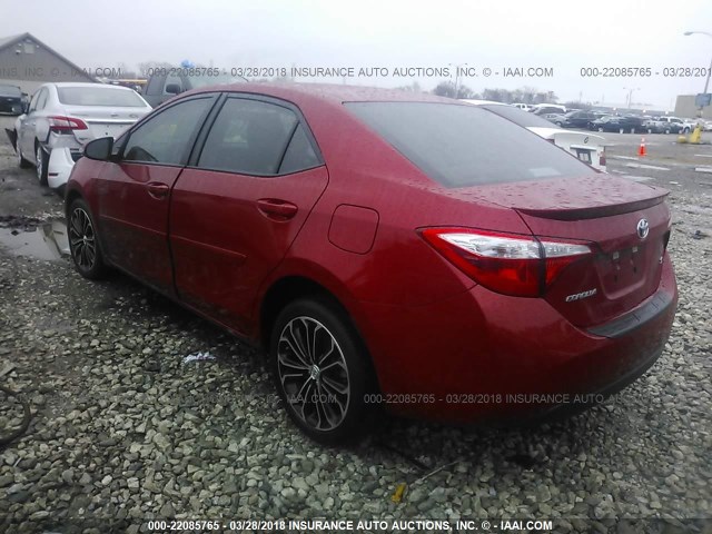 5YFBURHE8GP471654 - 2016 TOYOTA COROLLA L/LE/LE PLS/PRM/S/S PLS RED photo 3