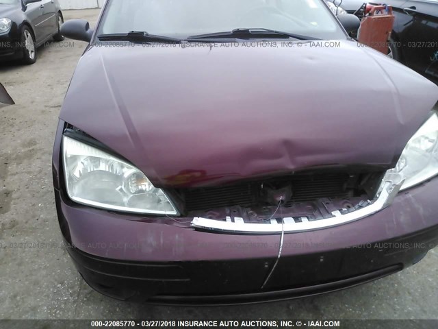 1FAHP31N37W233474 - 2007 FORD FOCUS ZX3/S/SE/SES MAROON photo 6