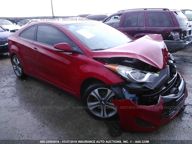 KMHDH6AE5DU006619 - 2013 HYUNDAI ELANTRA COUPE GS/SE RED photo 1