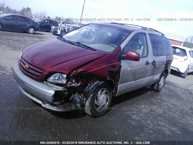 4T3ZF13C41U359804 - 2001 TOYOTA SIENNA LE/XLE RED photo 2