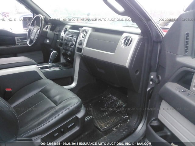 1FTFW1ET3CKD91803 - 2012 FORD F150 SUPERCREW GRAY photo 5