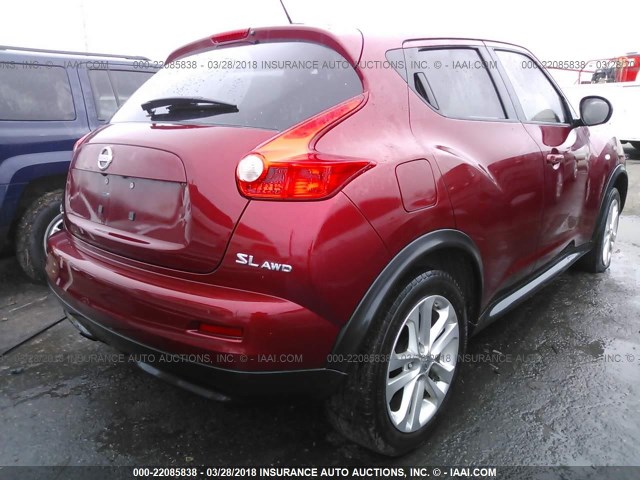 JN8AF5MV5BT012365 - 2011 NISSAN JUKE S/SV/SL RED photo 4