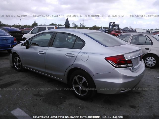 19XFB2F79FE054983 - 2015 HONDA CIVIC SE SILVER photo 3