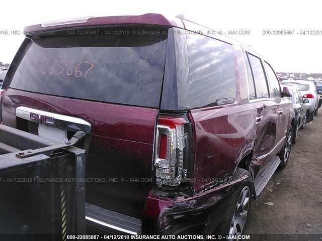 1GKS1CKJ7HR118233 - 2017 GMC YUKON DENALI RED photo 4