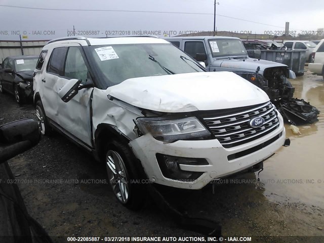 1FM5K8F84HGD88425 - 2017 FORD EXPLORER LIMITED WHITE photo 1