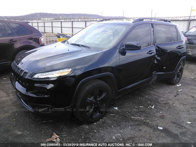 1C4PJLCB9JD557073 - 2018 JEEP CHEROKEE LATITUDE BLACK photo 2