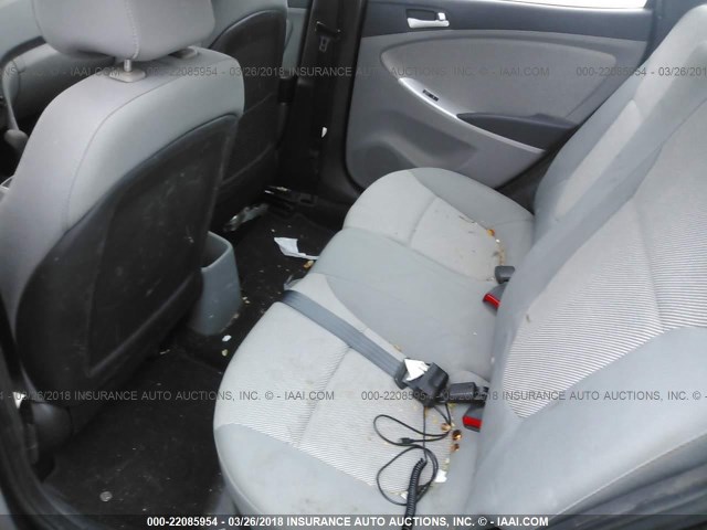 KMHCT4AE0DU322587 - 2013 HYUNDAI ACCENT GLS/GS BLACK photo 8