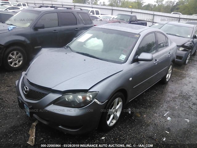 JM1BK32F361525191 - 2006 MAZDA 3 I GRAY photo 2
