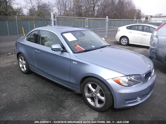 WBAUP7C54AVK77264 - 2010 BMW 128 I BLUE photo 1