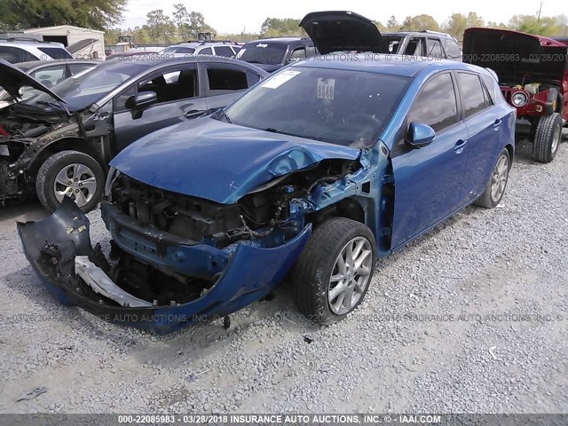 JM1BL1L58C1579914 - 2012 MAZDA 3 S BLUE photo 2