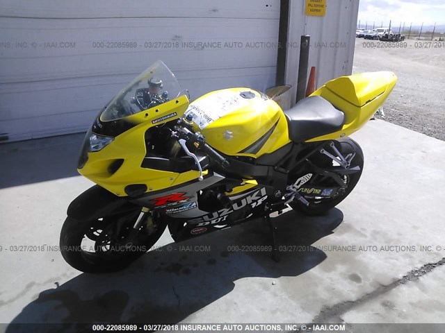 JS1GR7JA352106162 - 2005 SUZUKI GSX-R750 K YELLOW photo 2