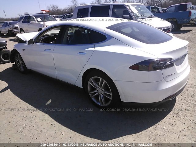 5YJSA1CN5DFP07721 - 2013 TESLA MODEL S WHITE photo 3