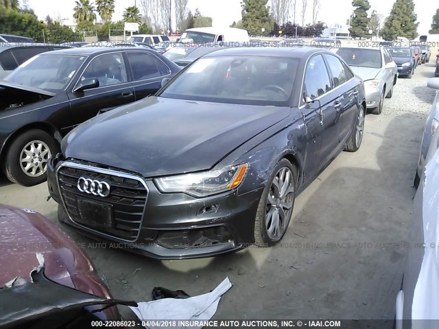 WAUHGAFC5FN002924 - 2015 AUDI A6 PRESTIGE ნაცრისფერი ფოტო 2