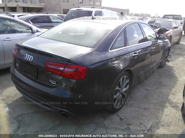 WAUHGAFC5FN002924 - 2015 AUDI A6 PRESTIGE ნაცრისფერი ფოტო 4