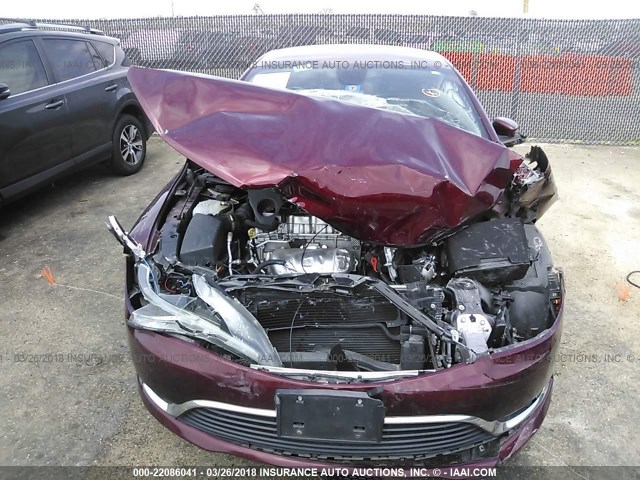 1C3CCCAB1FN716136 - 2015 CHRYSLER 200 LIMITED MAROON photo 6